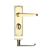 Project Victorian flat lever on bathroom backplate - 150 x 40mm