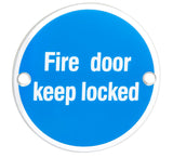 Fire Door Keep Locked Symbols