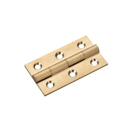 Solid drawn brass butt hinge - 50 x 28 x 1.5mm