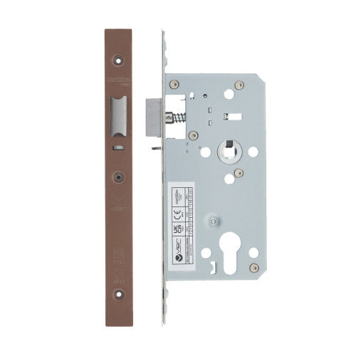 2 Piece - DIN night latch - 72mm c/c - backset 55mm