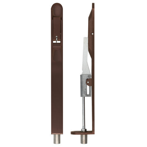 Lever action flush bolt - 20 x 200mm - radius