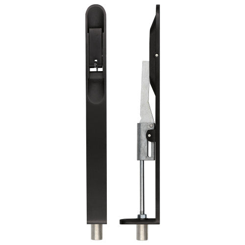 Lever action flush bolt - 20 x 200mm - radius
