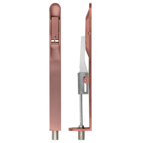 Lever action flush bolt - 20 x 200mm - radius