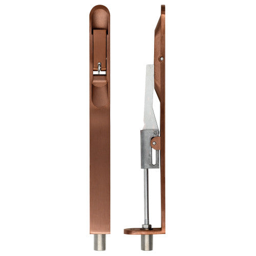 Lever action flush bolt - 20 x 200mm - radius