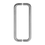Pair of 19mm D Pull Handle - 225mm Centers - Grade 201 - c/w Back to Back Fixings