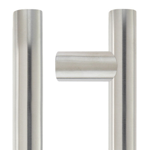 30mm Guardsman Pull Handle - 1800mm - Grade 201 - Bolt Through Fixings - 1600mm c/c
