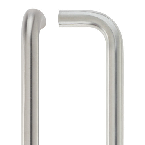 19mm D Pull Handle - 225mm Centers - Grade 316 - Bolt Through Fixings