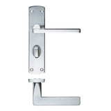 Leon lever on bathroom backplate