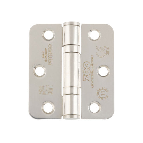 Grade 11 Ball Bearing Hinge Stainless Steel Radius - Grade 201 -76 x 67 x 2.5mm