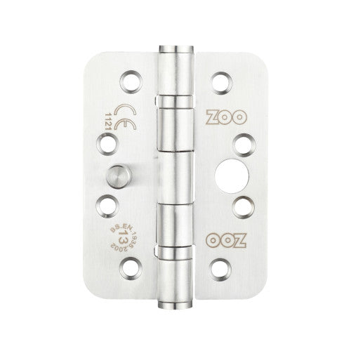 Stainless Steel Dog Bolt Door Hinge Radius 4"x3"x3mm