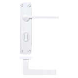 Leon lever on bathroom backplate