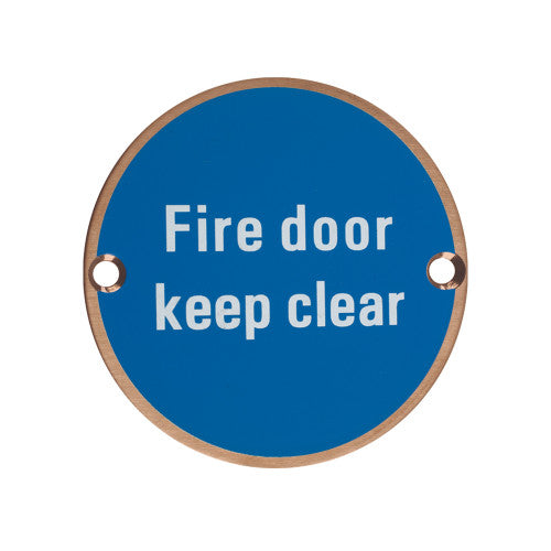 Fire Door Keep Clear - 76mm dia