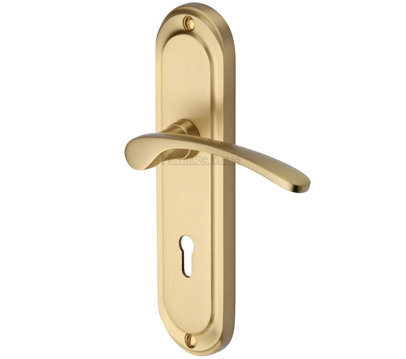 Heritage Brass Ambassador Satin Brass Door Handles (sold In Pairs)