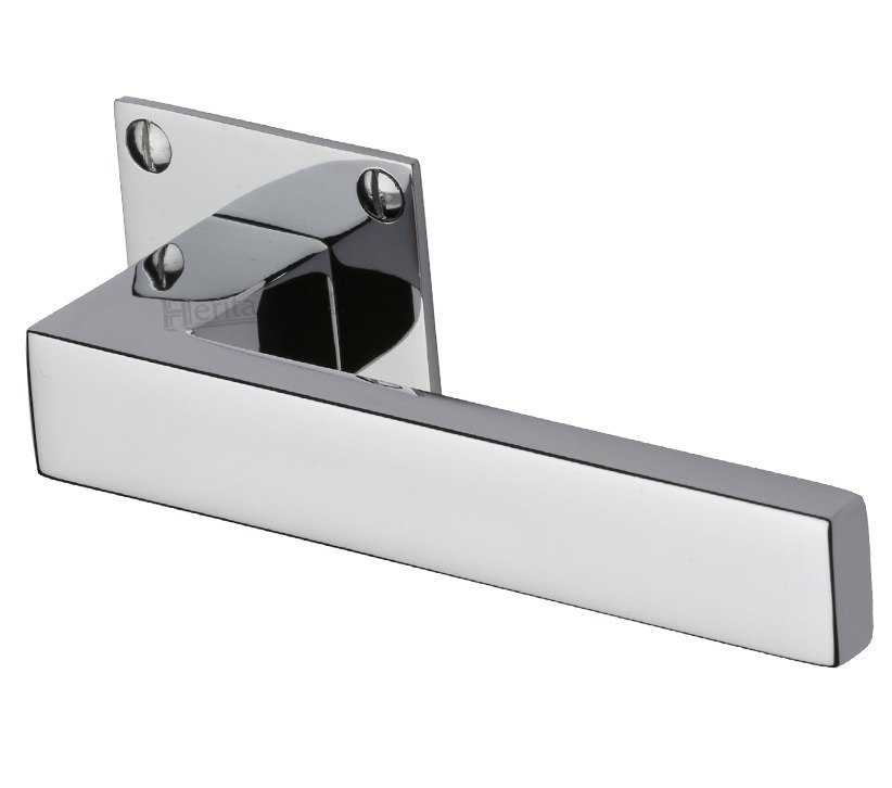 Heritage Brass Delta Low Profile Polished Chrome Handles On Square Rose (sold In Pairs)
