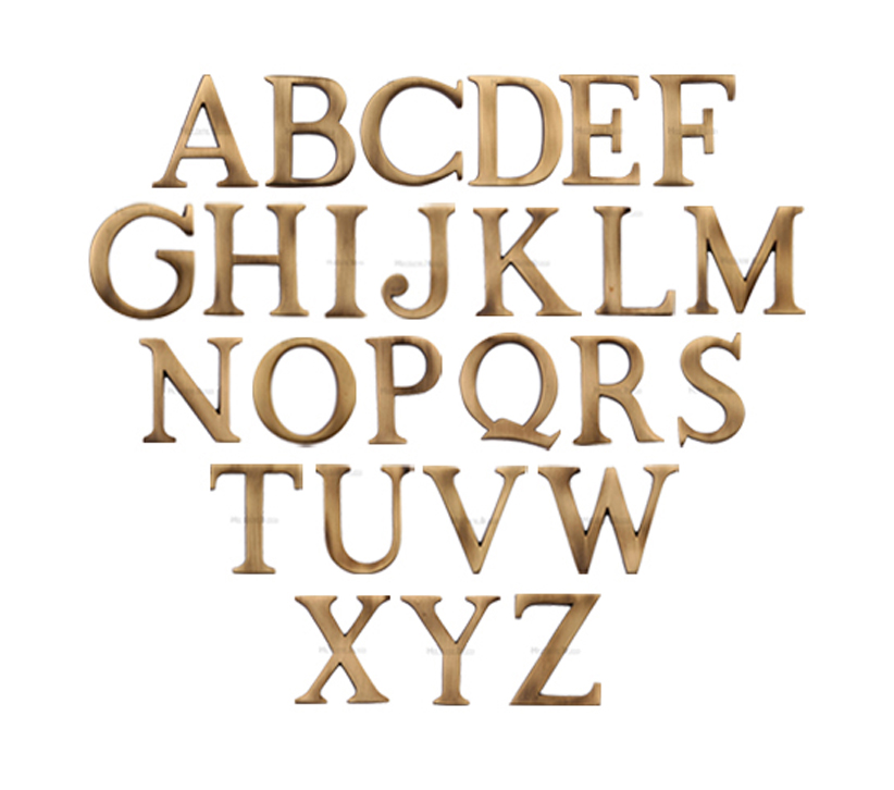 Heritage Brass A-z Pin Fix Letters (51mm – 2″), Antique Brass