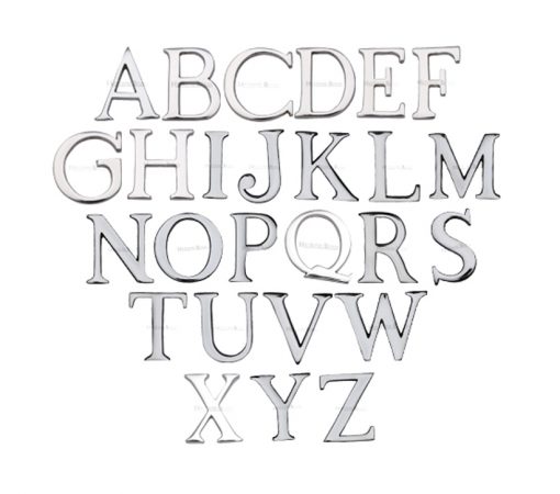 Heritage Brass A-Z Pin Fix Letters (51mm - 2"), Polished Chrome