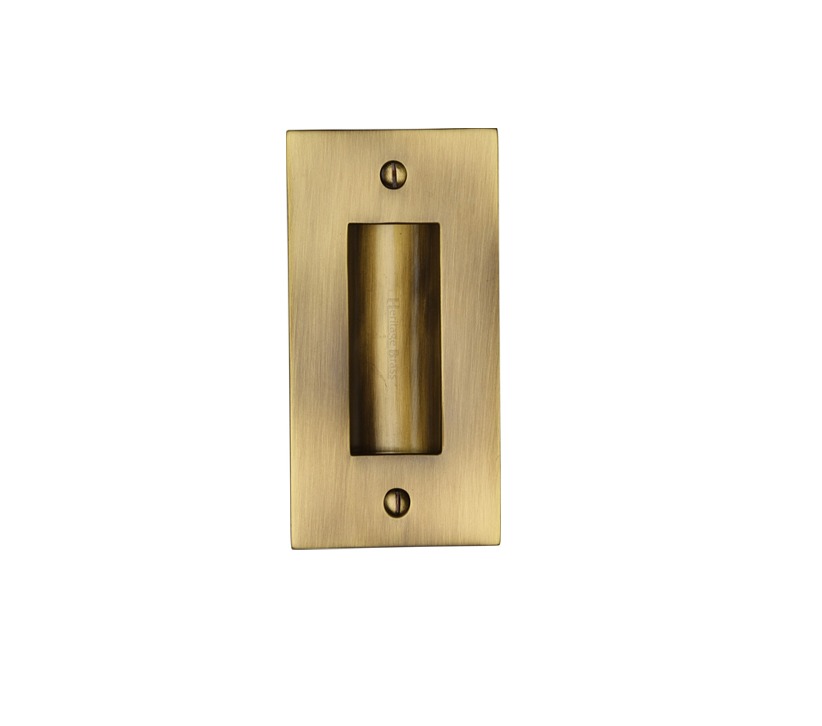 Heritage Brass Flush Pull Handle (102mm Or 152mm), Antique Brass