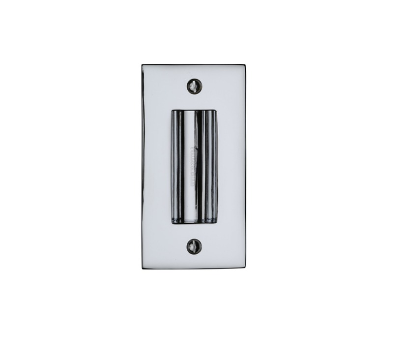 Heritage Brass Flush Pull Handle (102mm Or 152mm), Polished Chrome
