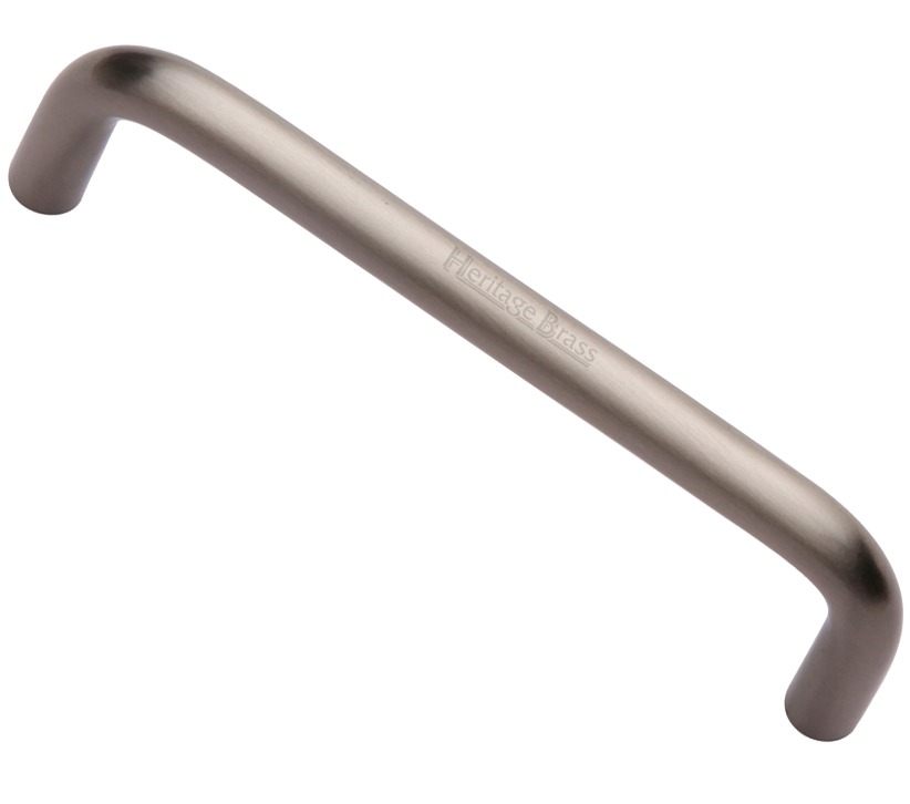 Heritage Brass D Shaped Cabinet Pull Handle (96mm, 128mm Or 160mm C/c), Satin Nickel
