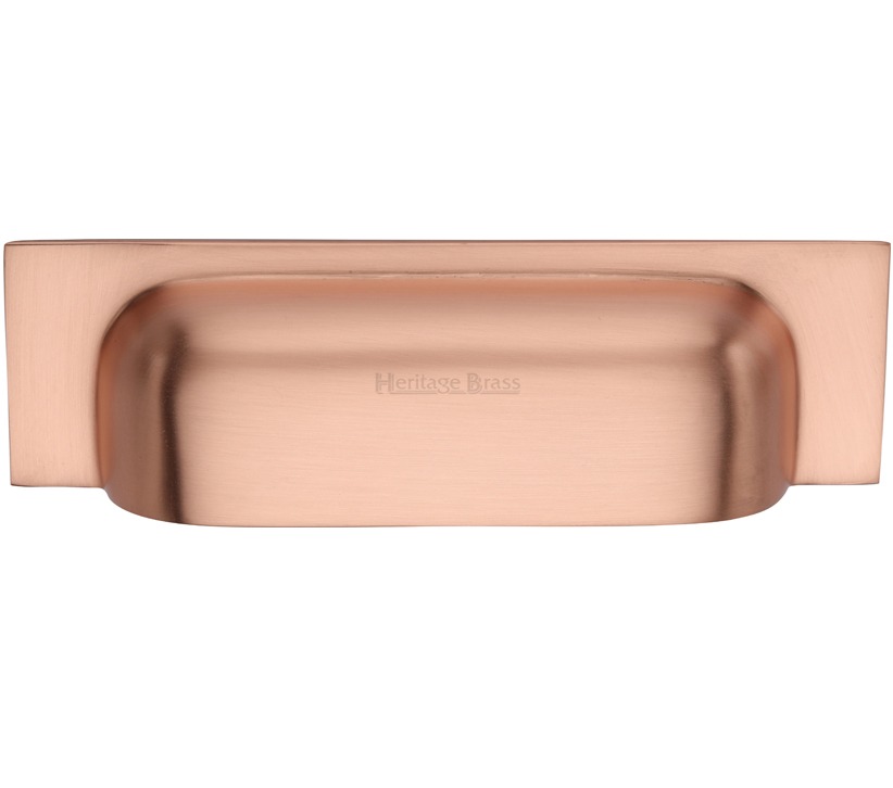 Heritage Brass Cabinet Drawer Pull Handle (76mm/96mm Or 152mm/178mm C/c), Satin Rose Gold