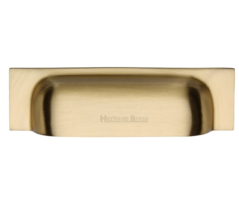 Heritage Brass Cabinet Drawer Pull Handle (76mm/96mm Or 152mm/178mm C/c), Satin Brass