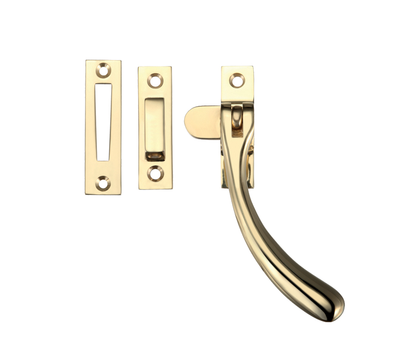 Zoo Hardware Fulton & Bray Standard Casement Fastener, Polished Brass