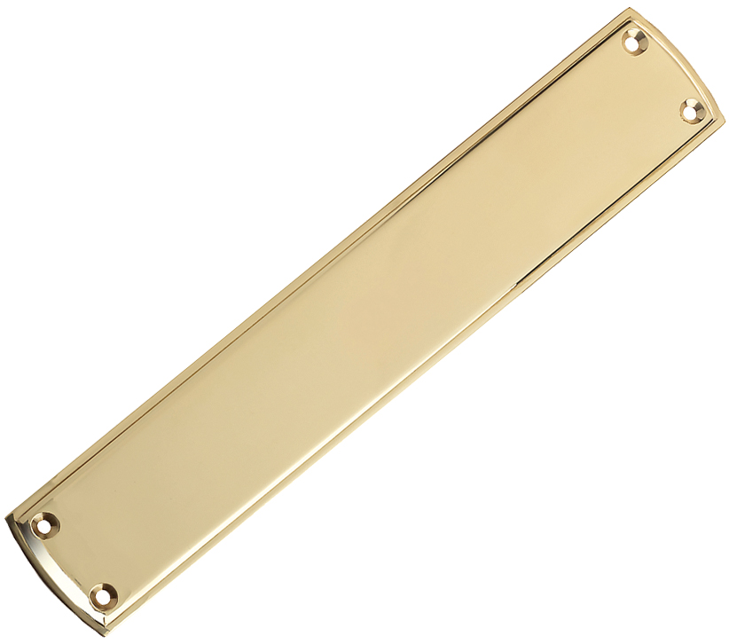 Zoo Hardware Fulton & Bray Stepped Finger Plate (382mm X 65mm), Polished Brass
