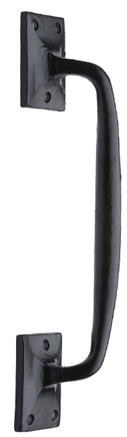M Marcus Cranked Pull Handle (254mm Or 305mm), Smooth Black Iron –