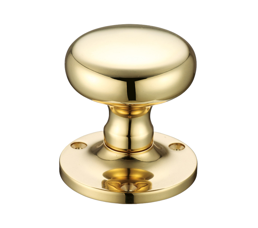 Zoo Hardware Fulton & Bray Mushroom Mortice Door Knobs, Polished Brass  (sold In Pairs)