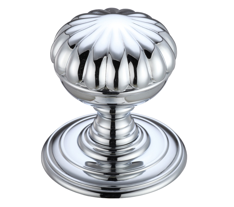 Zoo Hardware Fulton & Bray Flower Mortice Door Knobs, Polished Chrome (sold In Pairs)