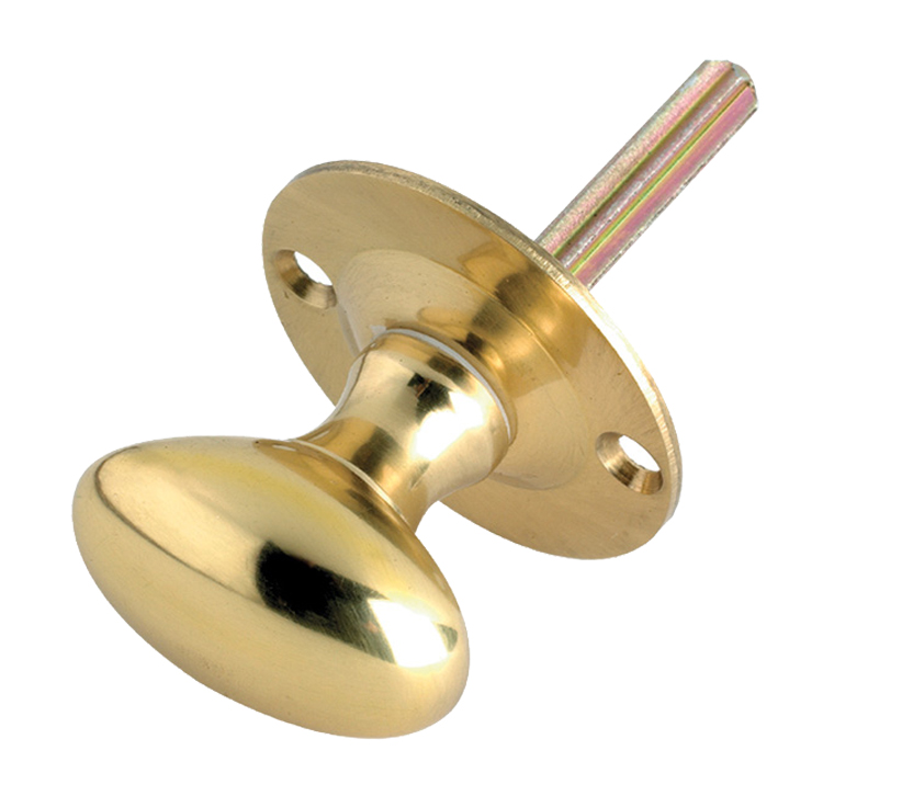 Zoo Hardware Fulton & Bray Oval Thumb Turn Rack Bolt (38mm), Polished Brass