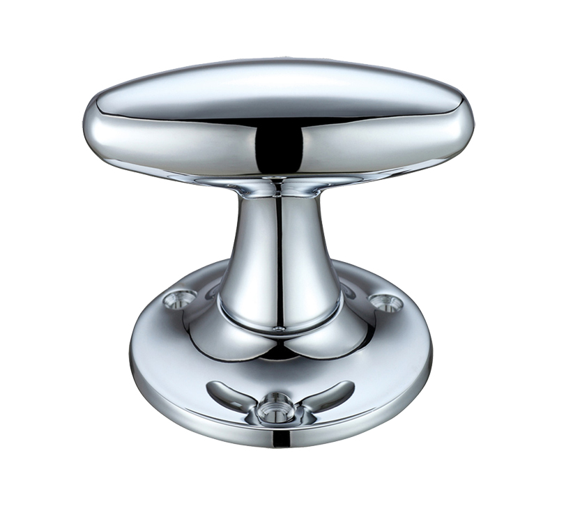 Zoo Hardware Fulton & Bray Extended Oval Mortice Door Knobs, Polished Chrome –  (sold In Pairs)