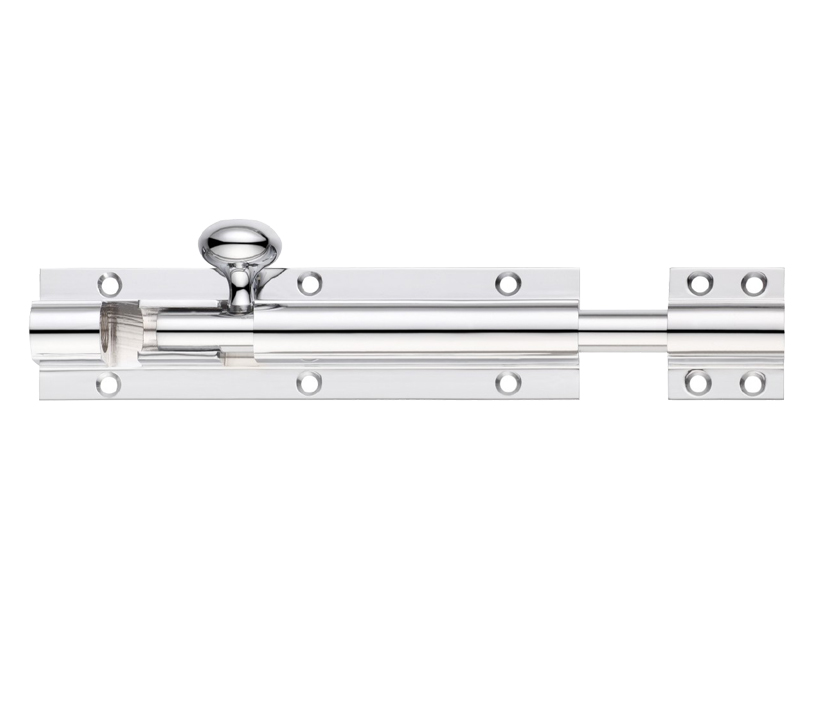 Zoo Hardware Fulton & Bray Architectural Heavy Duty Barrel Bolt (8, 12, 18, 24 Or 36 Inch), Polished Chrome