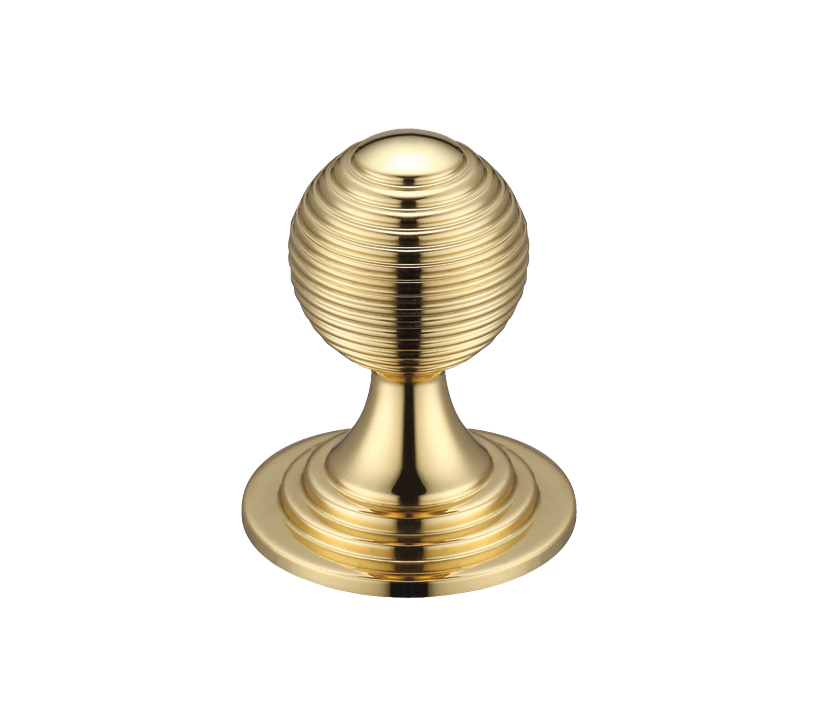 Zoo Hardware Fulton & Bray Queen Anne Ringed Cupboard Knob (25mm, 32mm Or 38mm), Polished Brass