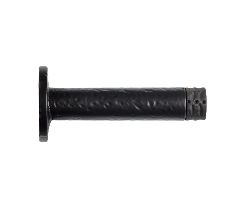 Zoo Hardware Foxcote Foundries Cylinder Door Stop With Rose (90mm), Black Antique