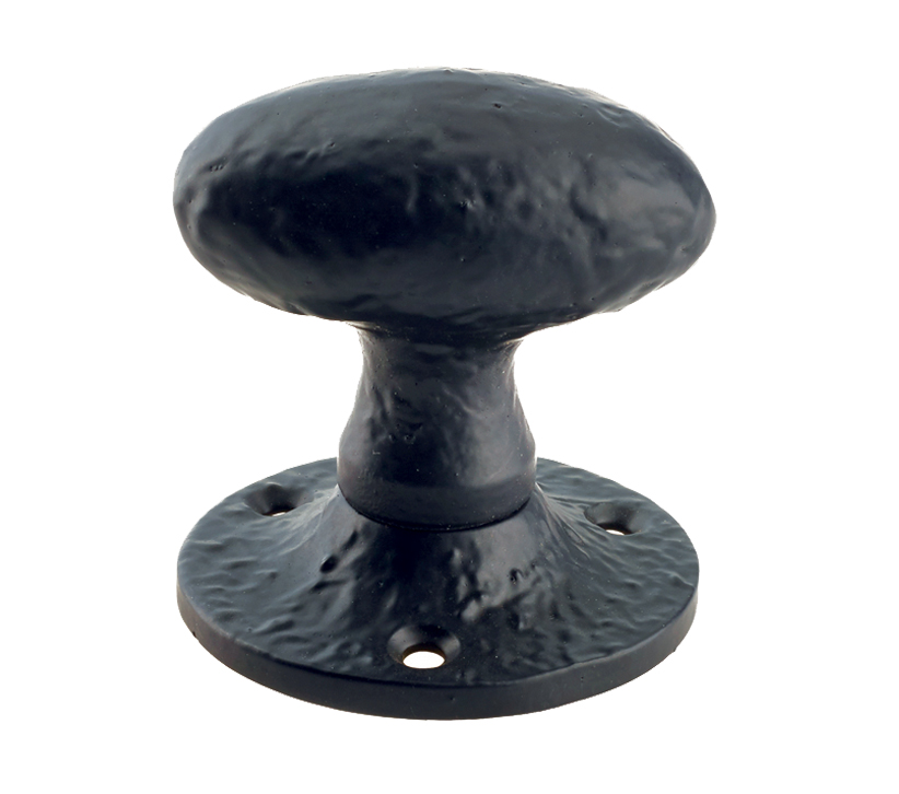 Zoo Hardware Foxcote Foundries Oval Mortice Knob, Black Antique (sold In Pairs)