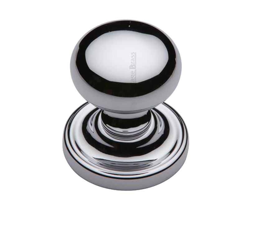 Heritage Brass Hampstead Mortice Door Knobs, Polished Chrome (sold In Pairs)