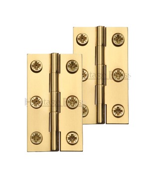 Heritage Brass Extruded Brass Cabinet Hinges (various Sizes), Polished Brass  (sold In Pairs)