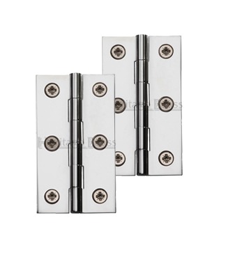 Heritage Brass Extruded Brass Cabinet Hinges (various Sizes), Polished Chrome  (sold In Pairs)