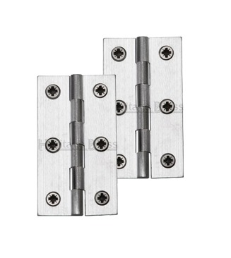 Heritage Brass Extruded Brass Cabinet Hinges (various Sizes), Satin Chrome  (sold In Pairs)