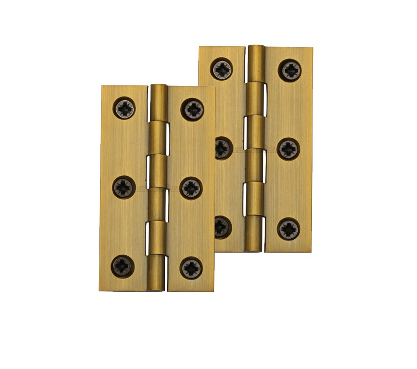 Heritage Brass Extruded Brass Cabinet Hinges (2.5 Inch Or 3 Inch), Antique Brass  (sold In Pairs)