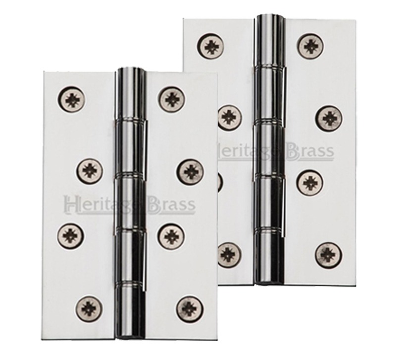 Heritage Brass 4″ X 2 5/8″ Heavier Duty Double Phosphor Washered Butt Hinges, Polished Chrome –   (sold In Pairs)