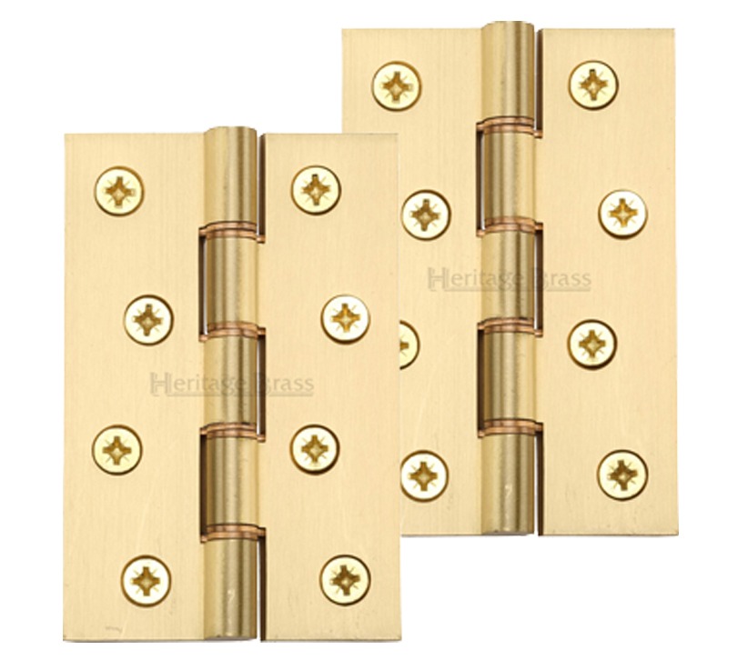 Heritage Brass 4″ X 2 5/8″ Heavier Duty Double Phosphor Washered Butt Hinges, Satin Brass –   (sold In Pairs)