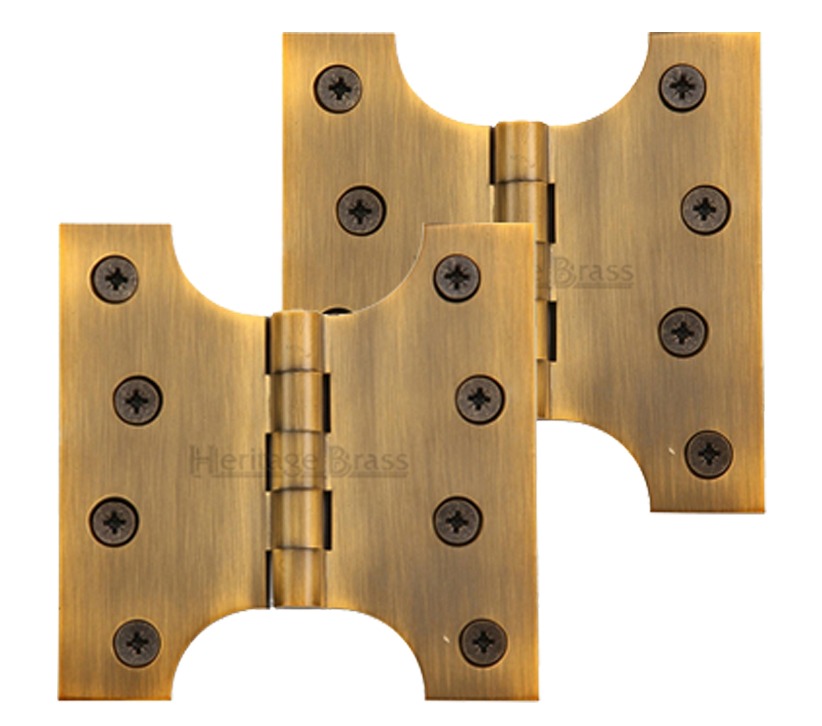Heritage Brass 4 Inch Parliament Hinges, Antique Brass  (sold In Pairs)