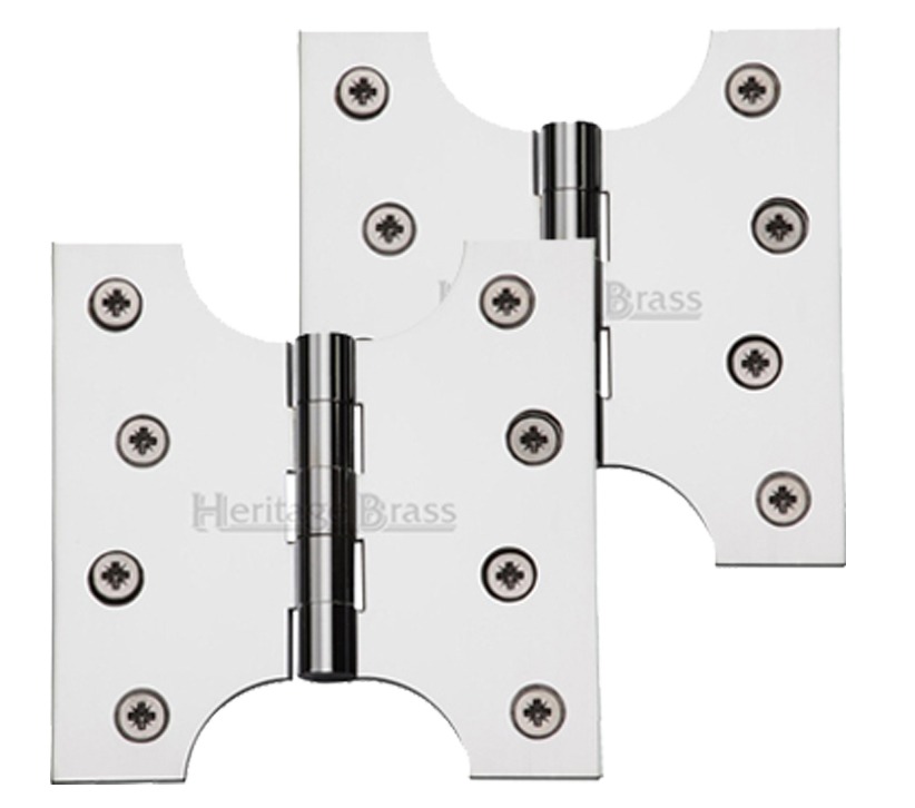 Heritage Brass 4 Inch Parliament Hinges, Polished Chrome  (sold In Pairs)