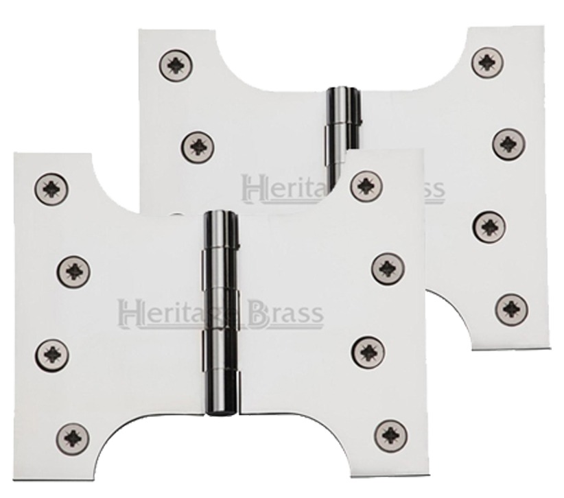 Heritage Brass 5 Inch Parliament Hinges, Polished Chrome (sold In Pairs)