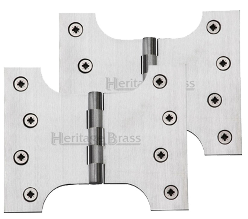 Heritage Brass 5 Inch Parliament Hinges, Satin Chrome (sold In Pairs)