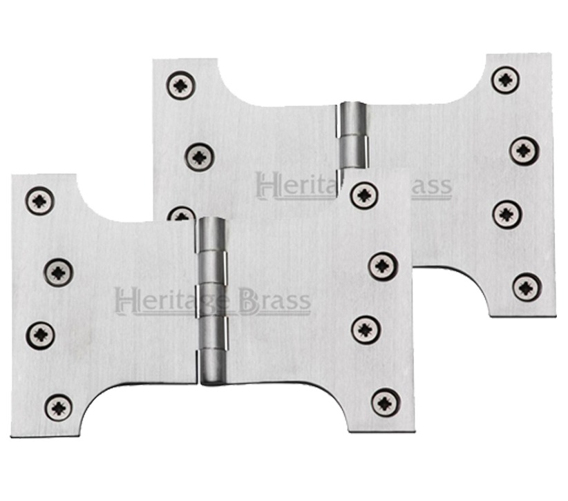Heritage Brass 6 Inch Parliament Hinges, Satin Chrome  (sold In Pairs)