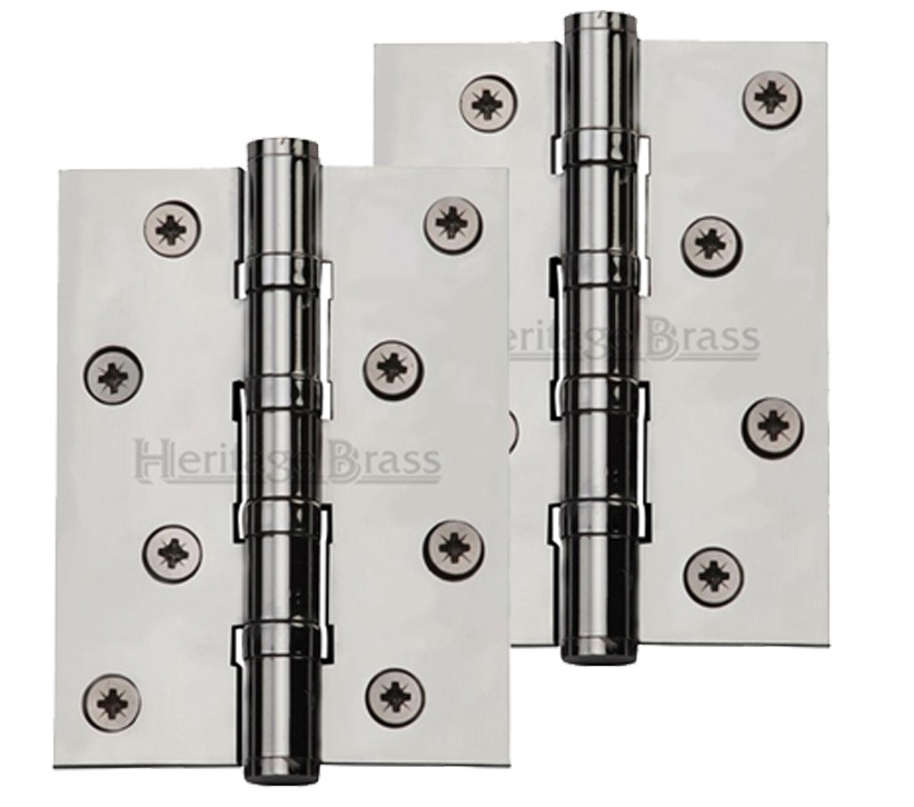 Heritage Brass 4″ X 3″ Ball Bearing (steel Pin) Hinges, Polished Chrome –   (sold In Pairs)