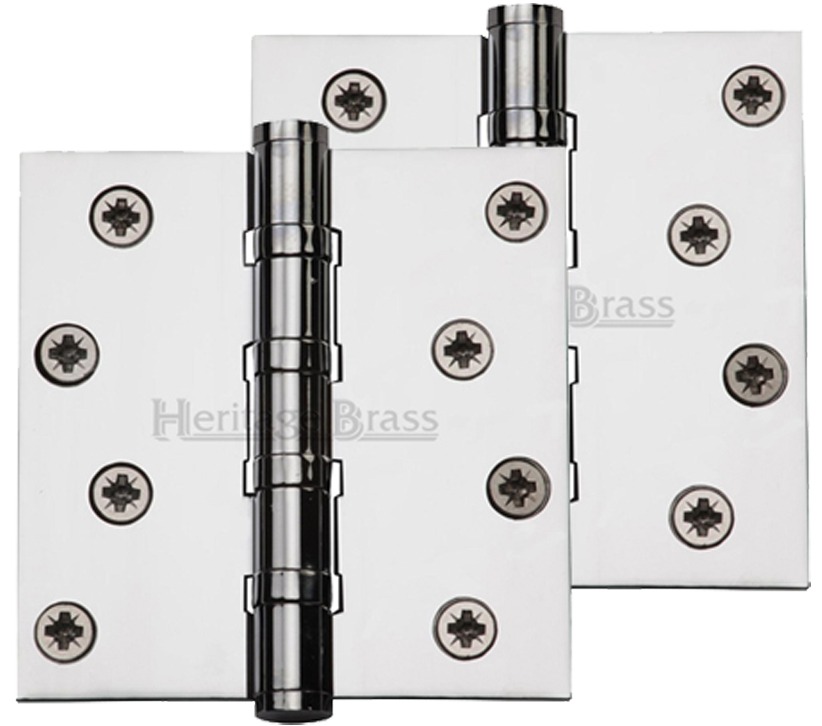 Heritage Brass 4″ X 4″ Ball Bearing (steel Pin) Hinges, Polished Chrome –   (sold In Pairs)